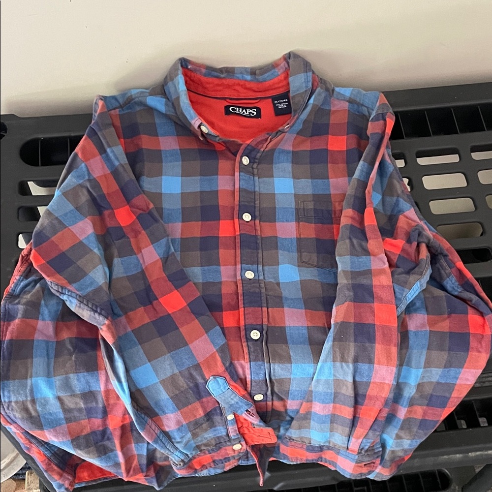 Chaps Men's Vibrant Plaid Button-Down Shirt